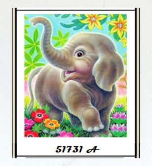 DIAMOND PAINTING ΜΕ ΧΑΝΤΡΕΣ 20Χ30cm ΚΩΔ.51731 ΕΛΕΦΑΝΤΑΚΙ