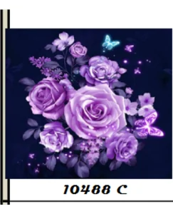 DIAMOND PAINTING ΜΕ ΧΑΝΤΡΕΣ 30Χ30cm ΚΩΔ.10488 ΜΩΒ ΤΡΙΑΝΤΑΦΥΛΛΑ