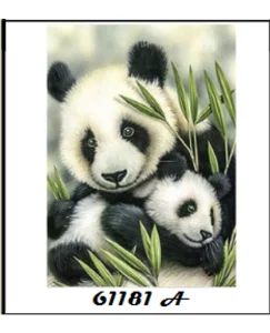 DIAMOND PAINTING ΜΕ ΧΑΝΤΡΕΣ 20Χ30cm ΚΩΔ.61181 ΟΙΚΟΓΕΝΕΙΑ PANDA
