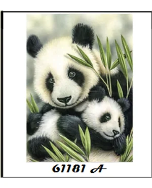 DIAMOND PAINTING ΜΕ ΧΑΝΤΡΕΣ 20Χ30cm ΚΩΔ.61181 ΟΙΚΟΓΕΝΕΙΑ PANDA