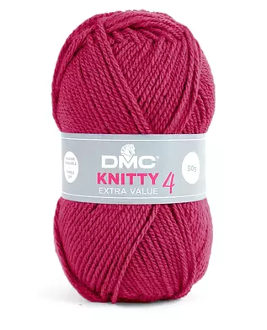 kaiti-ergoxeira-mallia-pleksimatos-akrylika-dmc-knitty-4-984-fouksia-skouro DMC KNITTY 4 EXTRA VALUE - Image 1