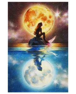 DIAMOND PAINTING ΜΕ ΧΑΝΤΡΕΣ 20Χ30cm ΚΩΔ.51069 ΓΥΝΑΙΚΑ ΣΤΟ ΦΕΓΓΑΡΙ