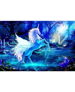 DIAMOND PAINTING ΜΕ ΧΑΝΤΡΕΣ 20Χ30cm ΚΩΔ.51175 ΜΟΝΟΚΕΡΟΣ ΜΠΛΕ ΦΟΝΤΟ