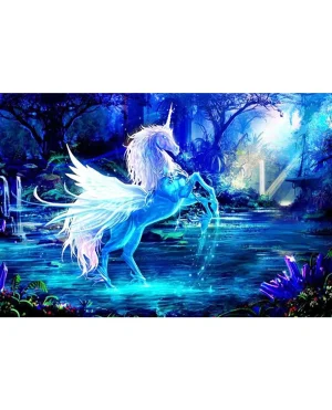 DIAMOND PAINTING ΜΕ ΧΑΝΤΡΕΣ 20Χ30cm ΚΩΔ.51175 ΜΟΝΟΚΕΡΟΣ ΜΠΛΕ ΦΟΝΤΟ