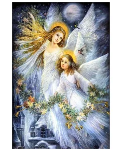 DIAMOND PAINTING ΜΕ ΧΑΝΤΡΕΣ 20Χ30cm ΚΩΔ.61022 ΔΥΟ ΑΓΓΕΛΑΚΙΑ