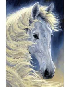 DIAMOND PAINTING ΜΕ ΧΑΝΤΡΕΣ 20Χ30cm ΑΣΠΡΟ ΑΛΟΓΟ