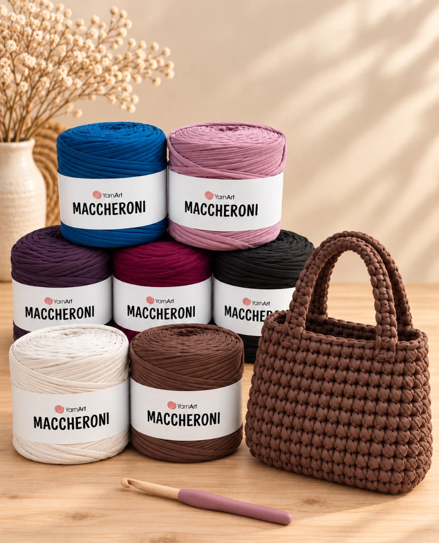 kaiti-ergoxeira-vamvakera-nimata-yarnart-maccheroni-fonto MAKO T-SHIRT NHMA YARNART MACCHERONI - Image 1
