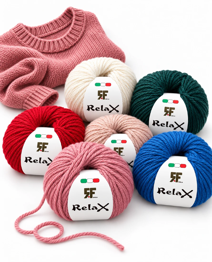 kaiti-ergoxeira-mallia-pleksimatos-rial-filati-relax Relax Νήμα Πλεξίματος 70% Μαλλί – 100 γρ. / 166 μ. - Image 1